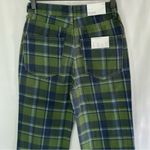 We Wore What New Plaid High Rise Straight Leg Dad Jeans Basil Green Size 25 Photo 9