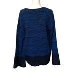 Style & Co NWOT Cobalt Blue Black Marled Sweater Photo 2