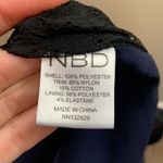 NBD Make Me Wanna Eyelash Lace Peekaboo Navy/Black Strapless Mini Dress Photo 3