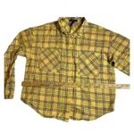 Forever 21  classic flannel long sleeve women. Yellow/black. Size M Photo 1