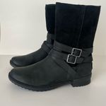UGG  Australia Lorna Waterproof Leather wool lined black Boots 9.5 Photo 3