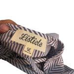 Listicle Blue and White Stripped Blouse, Size Large Photo 4