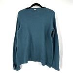 LOGO By Lori Goldstein Logo Lori Goldstein Women's Ribbed Stitch Cloudia Sweater Teal Large Mock Neck Photo 9