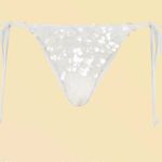 NEW Oceanus Sienna Sequin Embroidery Bikini White Size M Photo 2