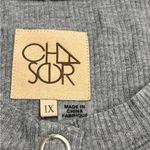 Chaser  Womens‎ Size 1X Grey Gray Boxy Short Sleeve Ribbed Henley Top Shirt NEW Photo 1