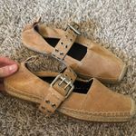 Rag and Bone  36 Anteros Buckle-Detailed Suede Espadrilles in Oak Brown Photo 7