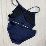 TYR Solid Durafast One Diamondback Workout Bikini Swimsuit Set Navy Size S 486 Blue Photo 4