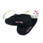 Sanrio HELLO KITTY Face Slip On Slippers L 9-10 Black Comfort Cozy Winter Fall Photo 1