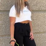 MOVING SALE Monat White Collared Crop Tee Size M Photo 1