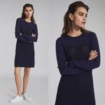 Reiss NEW Elsie Textured Knitted Midi Dress Sweater Long Sleeve Large Photo 1