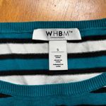 White House | Black Market WHBM Henley Sweatshirt Blouse Pullover Striped Sweater Boat Neck Casual, Size S Photo 1