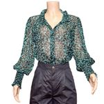 MISA Los Angeles  Candra Top, Teal Shimmer, Small Photo 8