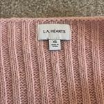 LA Hearts l.a hearts Pink Ribbed Knit Sweater Photo 1