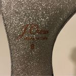 J.Crew D’Orsay Women Black Satin Bow Silver Glitter Stiletto Heels NWOT -8 Photo 4