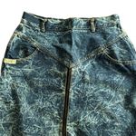 Vintage 80s Gazoz Denim Skirt Size 28 Acid Wash Zipper Pockets Belt Loops Blue Photo 1
