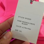 Generation Love  Hot Pink Double Breasted Blazer Single Button Ruched Sleeve XXL Photo 12