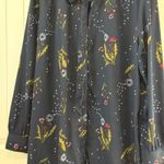 Wild Pearl  Tie Mock Neck Floral Pattern‎ Tunic Size XL Photo 5