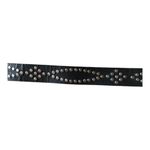 Black Faux Leather Western Belt Rhinestone Studded Bling Buckle Cowgirl Style Photo 11