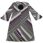 Trina Turk  Merry Striped Shift Dress Retro Mod GoGo 60s‎ Disco 3/4 Sleeve Size S Photo 7