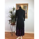 Boho Gothic Black Midi Dress Size M Empire Waist Witchy Romantic Cottagecore Photo 4