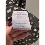 Elk the Label Green Geometric Sheer Crinkle Blouse Long Sleeve Size 8 Photo 6