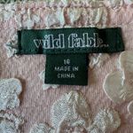 Wild Fable  Light Blush Pink White Floral Notch Front Stretch Mini Skirt Size 16 Photo 6