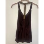 Twenty One Women’s Vintage Y2K  Rayo. Beaded Long Tank Top Brown Antique Gold  M Photo 4