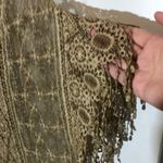 Simply Couture  Lace and Crochet Taupe Top Medium Photo 1