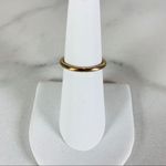 Gold Marbled Black White Triangle Stone Ring Sz 6 Photo 2