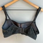 Aerie NWT Floral Lace Bralette Wireless Bra Charcoal Gray Size Medium Photo 2