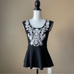 Free People | Black Wallflower Peplum Top Sz XS Photo 83