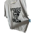 Expensive Difficult Talks Back T Shirt Trendy Graphic Women Shirt Women L Casual Gray Size L Photo 2