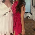 PRETTYGARDEN Hot Pink Satin Dress Photo 0