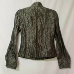 Worth Vintage Grey Long Sleeve Lagenlook Jacket Womens 0 Artsy 1980s Metallic Gray Photo 5