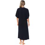 Raisin's  Paradise Swim Cover Up Dress V Neck Hi Low Hem Black S Photo 1