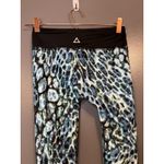 PRISMSPORT Pants Womens Small Blue Black Animal Print Leggings High Rise Yoga Photo 4