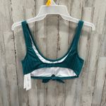 New Salt & Cove Dark Green Ribbed Knot Tie Bikini Top Juniors Size Medium Photo 2