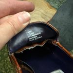 Vintage 90s American Eagle Kimmy fringe faux croc mule loafers, size 7M Brown Photo 11