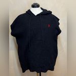 Yummyyoung Women Black Mini Heart Sleeveless minimalist Sweater Hoodie Vest|SZ:L Size L Photo 4