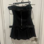 Edikted  Black Mini Dress with Belt Detail Photo 1
