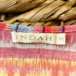 Indah Leyti High-Low Ruffle Hem Sundress Pink Endek Print Size Medium Photo 10