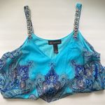 Inc international Y2K vintage Concepts layered paisley jeweled tank, size medium Photo 1