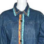 Tantrums Shirt Womens Medium Blue Denim Multicolored Rick Photo 3