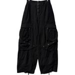 Free People  We the Free Everglades Black Utility Cargo Barrel Slouchy Pants XS Photo 4
