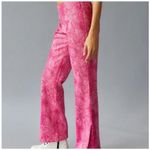 Urban Outfitters Women’s Pink Vivica Snakeskin Flared Faux Suede Pants Size 10 Photo 3