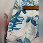 By the Sea XXL Turtles Blue Green Wide Leg Pocketed Beach Pants Photo 3