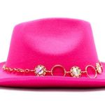Cowgirl Cowboy Rhinestones Trim Rodeo Queen Fedora Photo 1