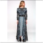 Free People  Mexicali Rose Smocked Waist Maxi Dress Blue Size XS Boho Bohemian Photo 7