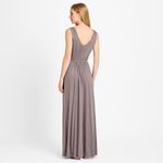 Garnet Hill  Maxi Dress M | Taupe Sequin Sleeveless Glamour Loungewear or Disco N Photo 15
