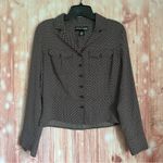 Norton Mcnaughton  Petites 90’s Vintage Brown Dot Print Button Front Blouse Photo 0